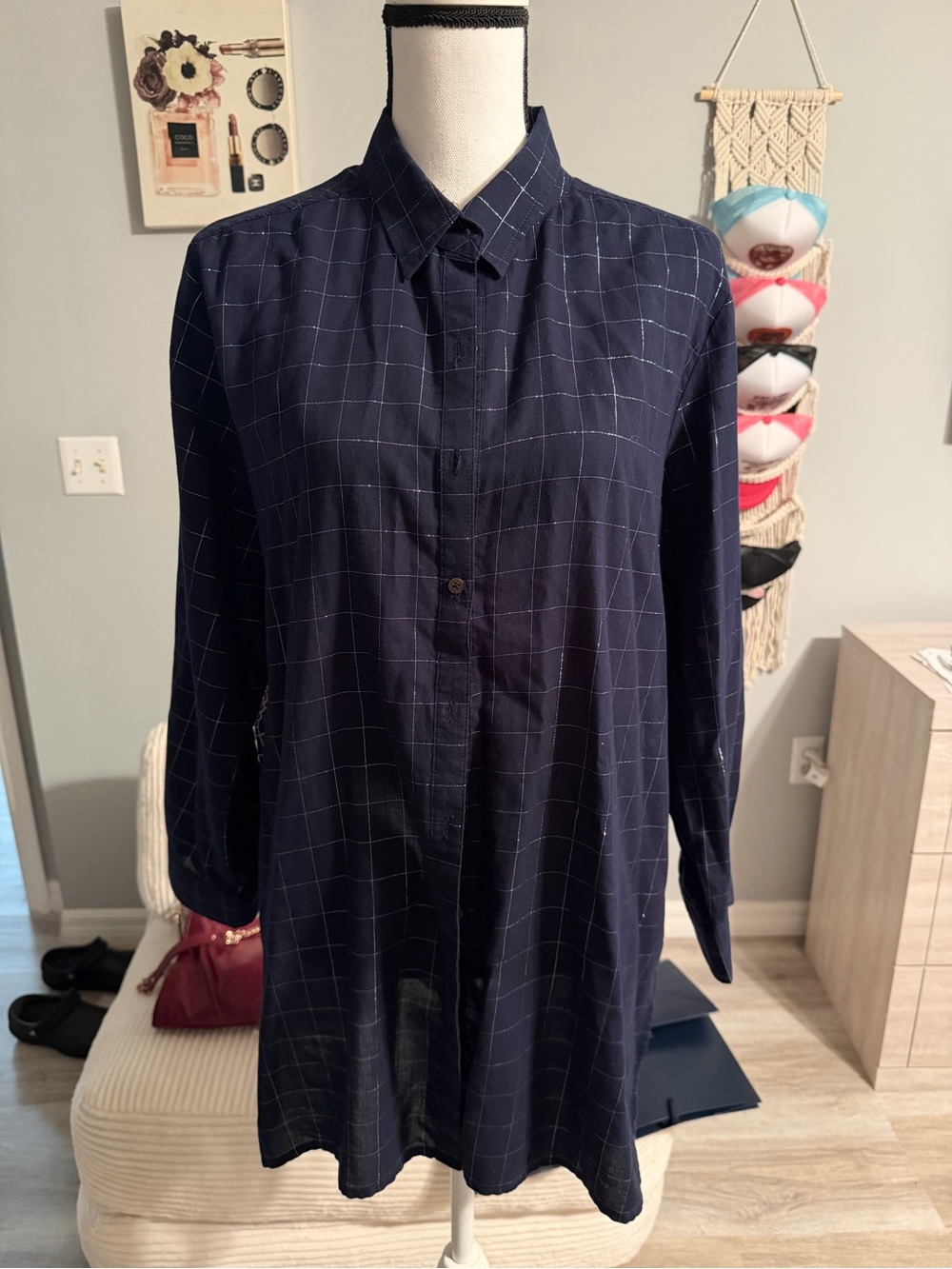 Johnny was workshop flint scarf back long sleeve button up top